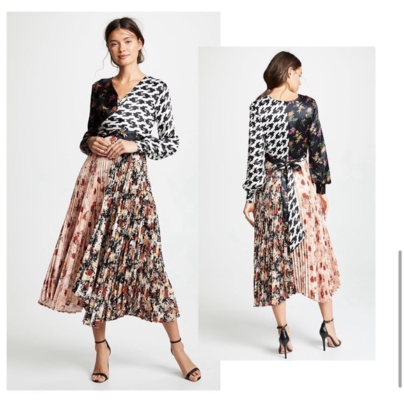 Delfi Collective | Anthropologie Camille Patchwork Floral Print Dress - Picture 1 of 14
